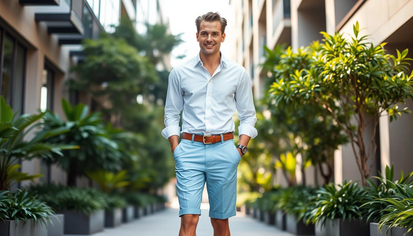 What Color Shirt Goes With Light Blue Shorts? Casual and Dressy Outfit ...